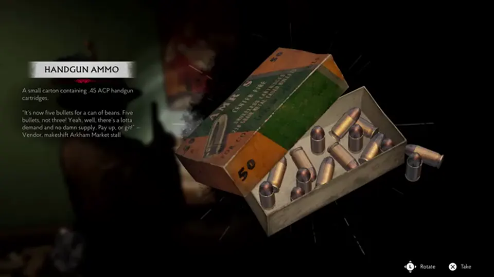 Handgun class proof — opening .45 ammo; Shale Mary is the Chthonic named handgun